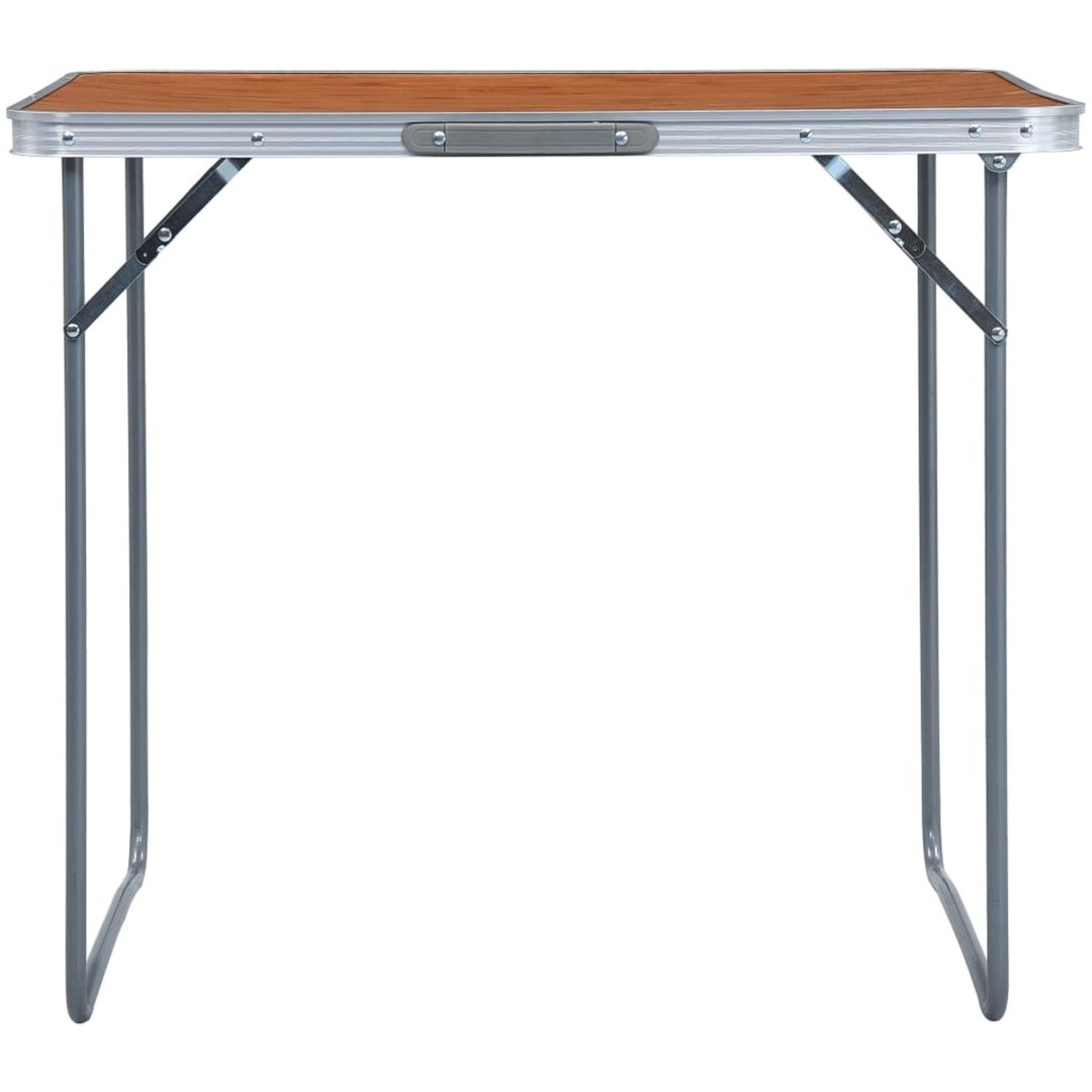 Hopfällbart campingbord med metallram 80x60 cm vidaXL – bild 2