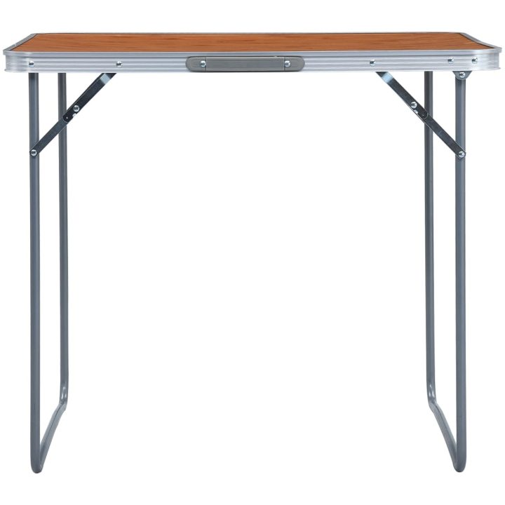 Hopfällbart campingbord med metallram 80x60 cm vidaXL – bild 2