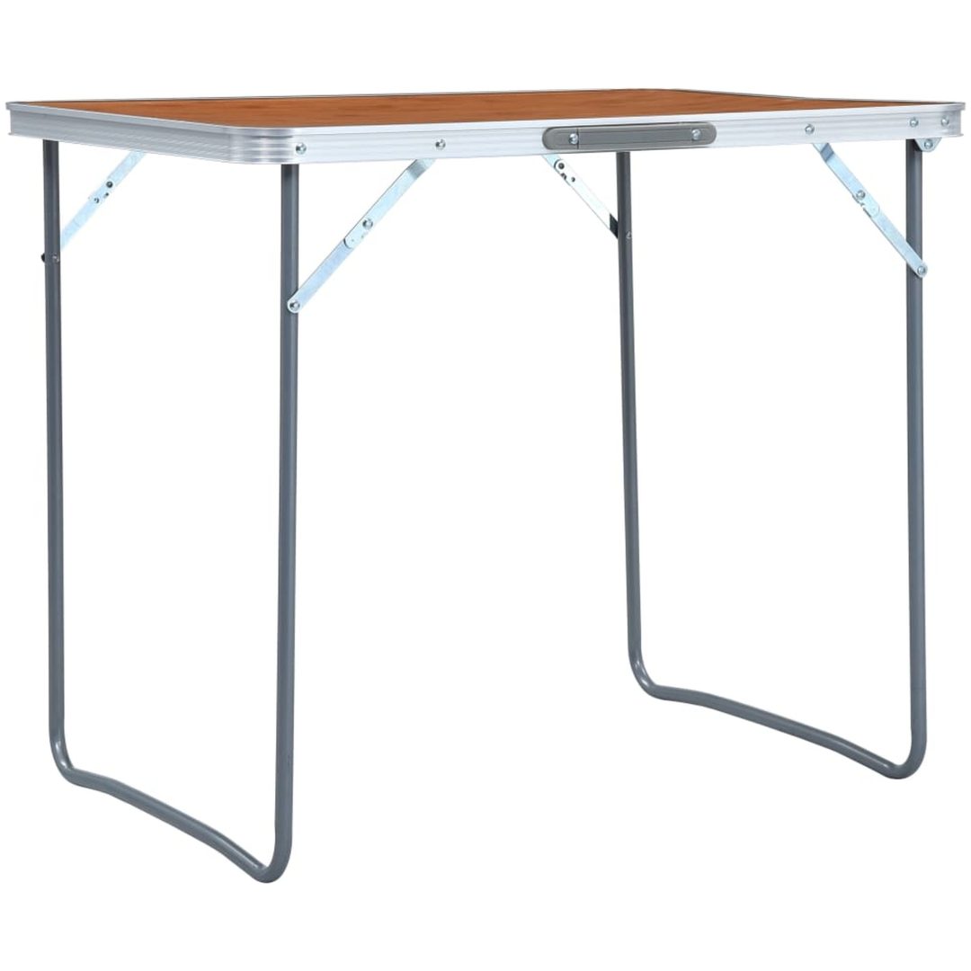 Hopfällbart campingbord med metallram 80x60 cm vidaXL – bild 3