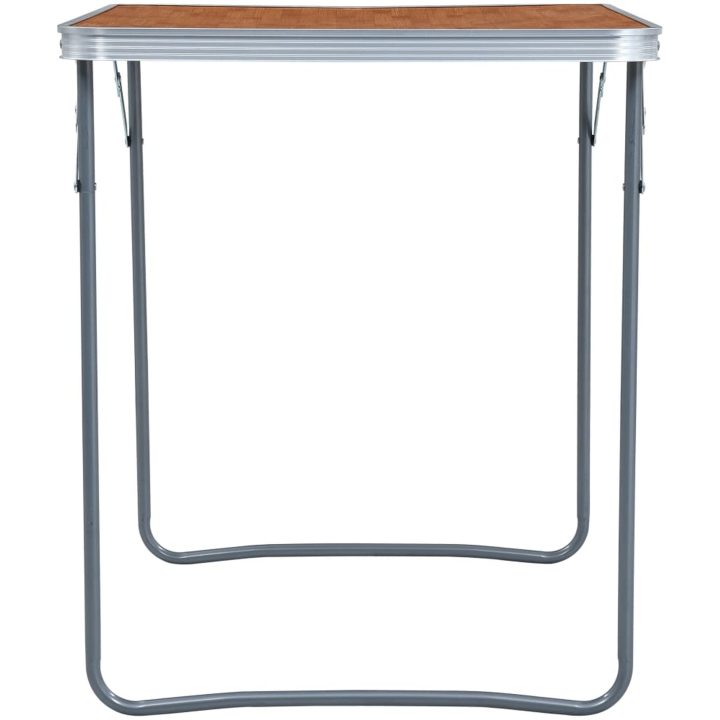 Hopfällbart campingbord med metallram 80x60 cm vidaXL – bild 4