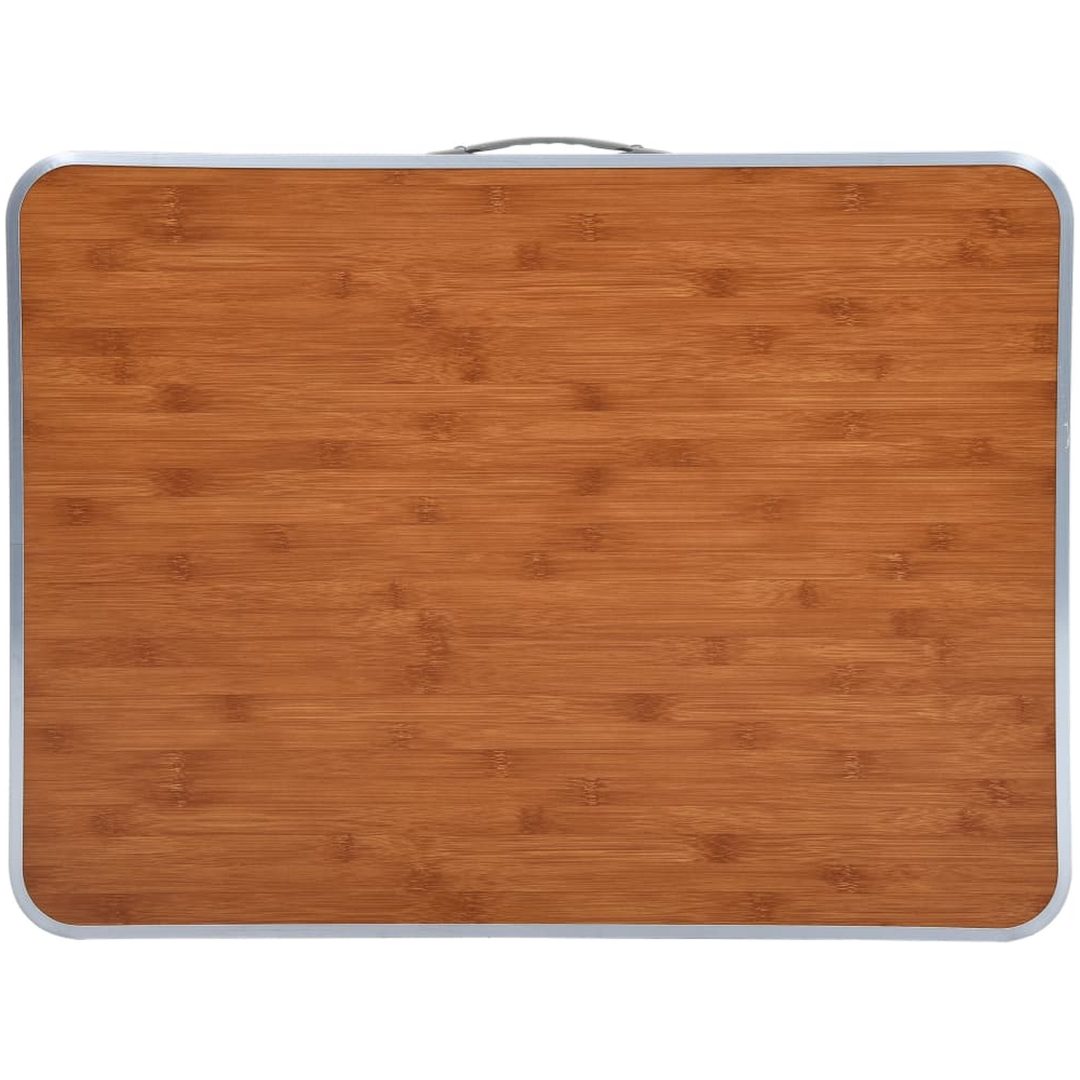 Hopfällbart campingbord med metallram 80x60 cm vidaXL – bild 5