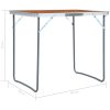 Hopfällbart campingbord med metallram 80x60 cm vidaXL – miniatyr 8
