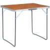 Hopfällbart campingbord med metallram 80x60 cm vidaXL – miniatyr 1