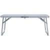 Hopfällbart campingbord vit aluminium 60x40 cm vidaXL – miniatyr 2