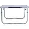 Hopfällbart campingbord vit aluminium 60x40 cm vidaXL – miniatyr 3