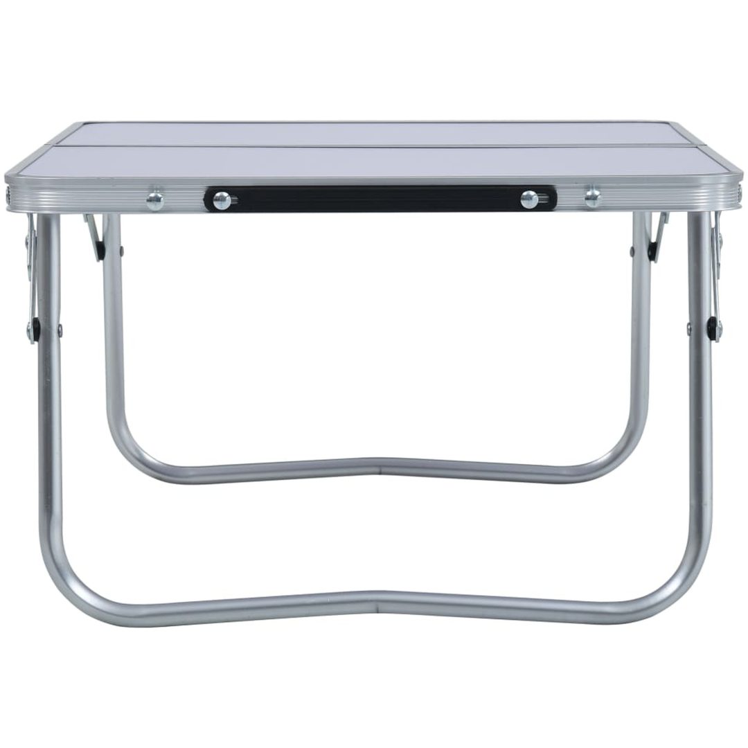 Hopfällbart campingbord vit aluminium 60x40 cm vidaXL – bild 3