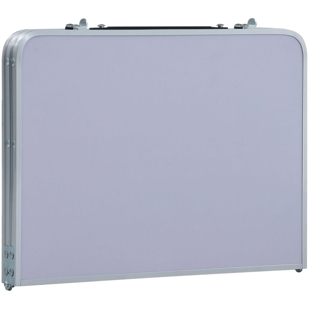 Hopfällbart campingbord vit aluminium 60x40 cm vidaXL – bild 4