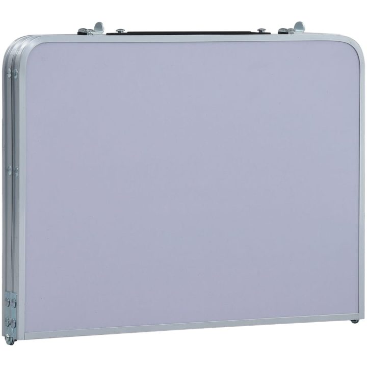 Hopfällbart campingbord vit aluminium 60x40 cm vidaXL – bild 4
