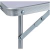 Hopfällbart campingbord vit aluminium 60x40 cm vidaXL – miniatyr 5