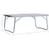 Hopfällbart campingbord vit aluminium 60x40 cm vidaXL – miniatyr 8