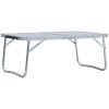Hopfällbart campingbord vit aluminium 60x40 cm vidaXL – miniatyr 1