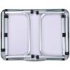 Hopfällbart campingbord vit aluminium 60x45 cm vidaXL – miniatyr 5