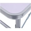 Hopfällbart campingbord vit aluminium 60x45 cm vidaXL – miniatyr 6