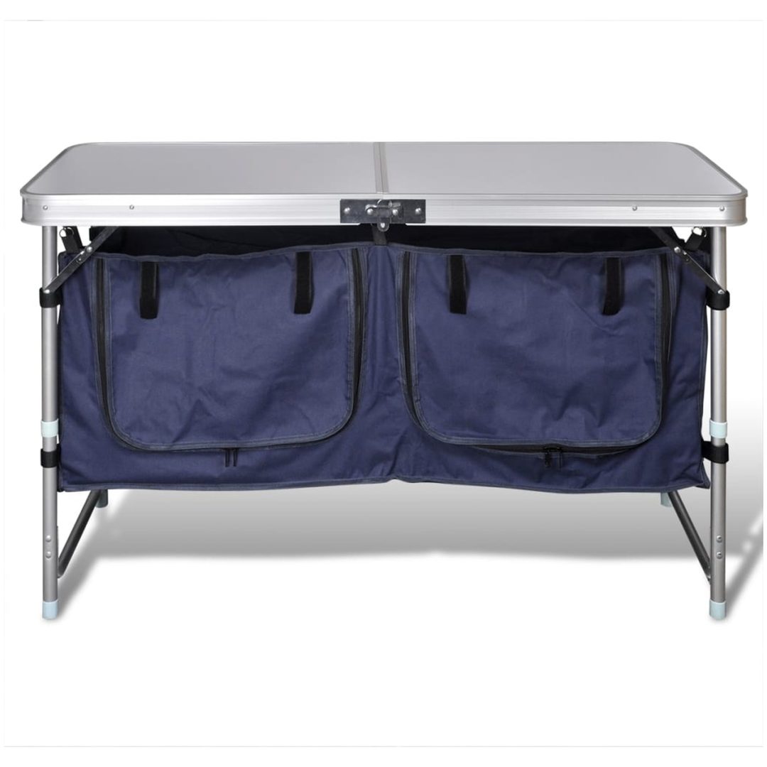 Hopfällbart campingskåp i Aluminium vidaXL – bild 2