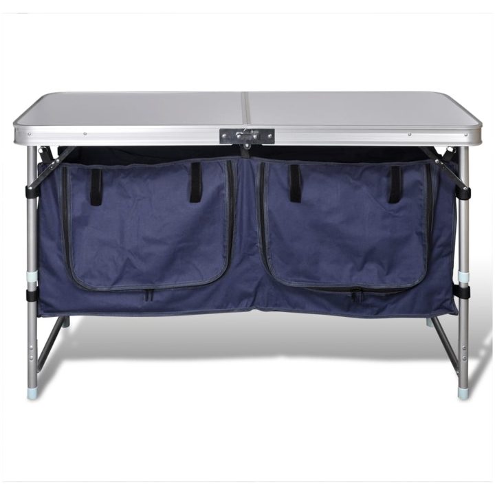 Hopfällbart campingskåp i Aluminium vidaXL – bild 2