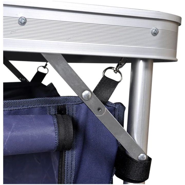 Hopfällbart campingskåp i Aluminium vidaXL – bild 3