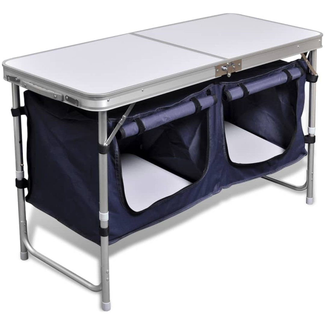 Hopfällbart campingskåp i Aluminium vidaXL – bild 4