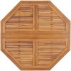 Hopfällbart matbord för trädgården 110x110x75 cm massiv teak vidaXL – miniatyr 4