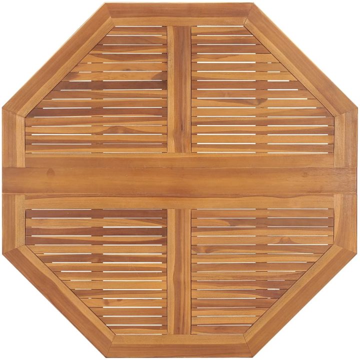 Hopfällbart matbord för trädgården 110x110x75 cm massiv teak vidaXL – bild 4