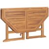 Hopfällbart matbord för trädgården 110x110x75 cm massiv teak vidaXL – miniatyr 5