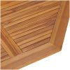 Hopfällbart matbord för trädgården 110x110x75 cm massiv teak vidaXL – miniatyr 6