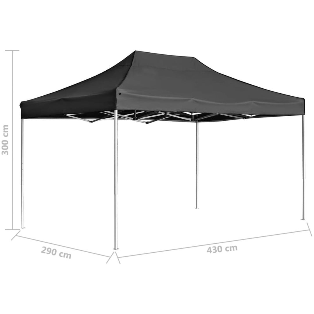 Hopfällbart partytält aluminium antracit vidaXL 4.5 x 3 m – bild 8