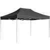 Hopfällbart partytält aluminium antracit vidaXL 4.5 x 3 m – miniatyr 1
