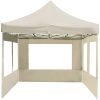 Hopfällbart partytält aluminium med väggar gräddvit vidaXL 6 x 3 m – miniatyr 7