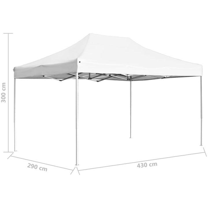 Hopfällbart partytält aluminium vit vidaXL 4.5 x 3 m – bild 8