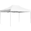 Hopfällbart partytält aluminium vit vidaXL 4.5 x 3 m – miniatyr 1