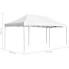 Hopfällbart partytält aluminium vit vidaXL 6 x 3 m – miniatyr 8