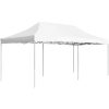 Hopfällbart partytält aluminium vit vidaXL 6 x 3 m – miniatyr 1