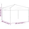 Hopfällbart partytält gräddvit vidaXL 3 x 3 m – miniatyr 8
