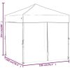 Hopfällbart partytält med sidoväggar taupe vidaXL 2 x 2 m – miniatyr 9