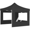 Hopfällbart partytält med väggar aluminium 2x2 m antracit vidaXL – miniatyr 4