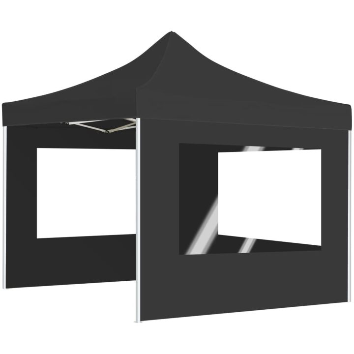 Hopfällbart partytält med väggar aluminium 2x2 m antracit vidaXL – bild 4