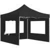 Hopfällbart partytält med väggar aluminium 2x2 m antracit vidaXL – miniatyr 5