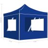 Hopfällbart partytält med väggar aluminium 2x2 m blå vidaXL – miniatyr 9