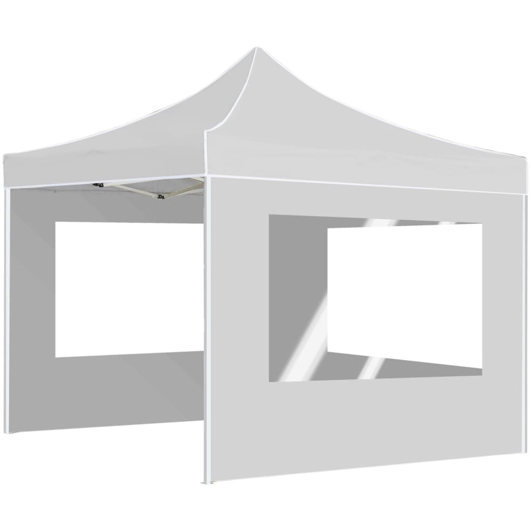 Hopfällbart partytält med väggar aluminium 2x2 m vit vidaXL – bild 4