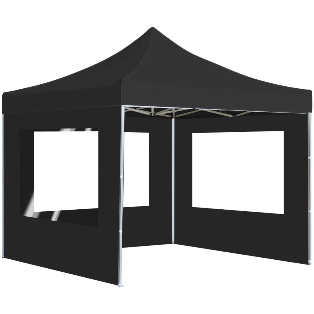 Hopfällbart partytält med väggar aluminium antracit vidaXL 3 x 3 m – bild 2