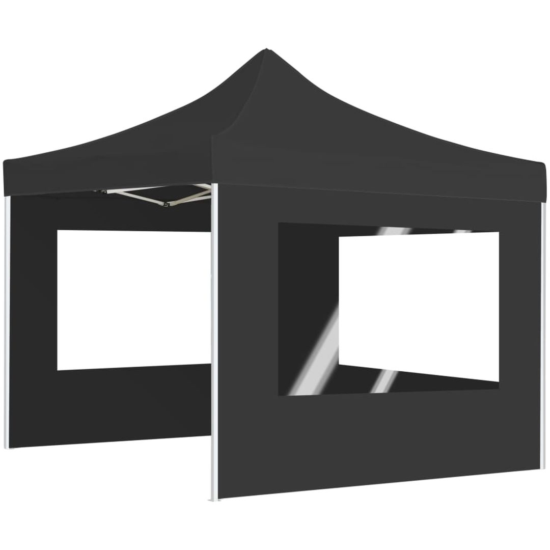 Hopfällbart partytält med väggar aluminium antracit vidaXL 3 x 3 m – bild 3