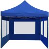 Hopfällbart partytält med väggar aluminium blå vidaXL 6 x 3 m – miniatyr 7