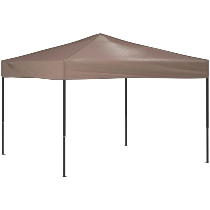 Hopfällbart partytält taupe vidaXL 3 x 3 m – bild 2