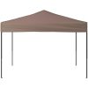 Hopfällbart partytält taupe vidaXL 3 x 3 m – miniatyr 3