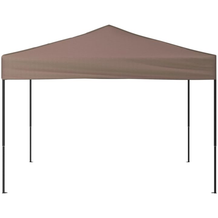 Hopfällbart partytält taupe vidaXL 3 x 3 m – bild 3