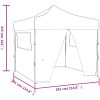 Hopfällbart tält 3 x 3 m 4 väggar grön vidaXL – miniatyr 11