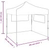 Hopfällbart tält med 2 väggar 3x3 m blå vidaXL – miniatyr 9