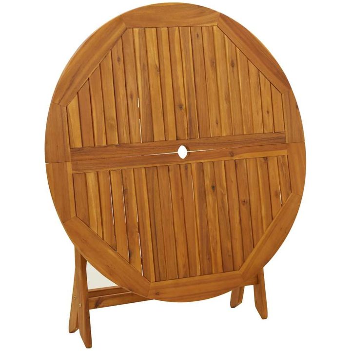Hopfällbart trädgårdsbord 110 cm massivt akaciaträ vidaXL – bild 8