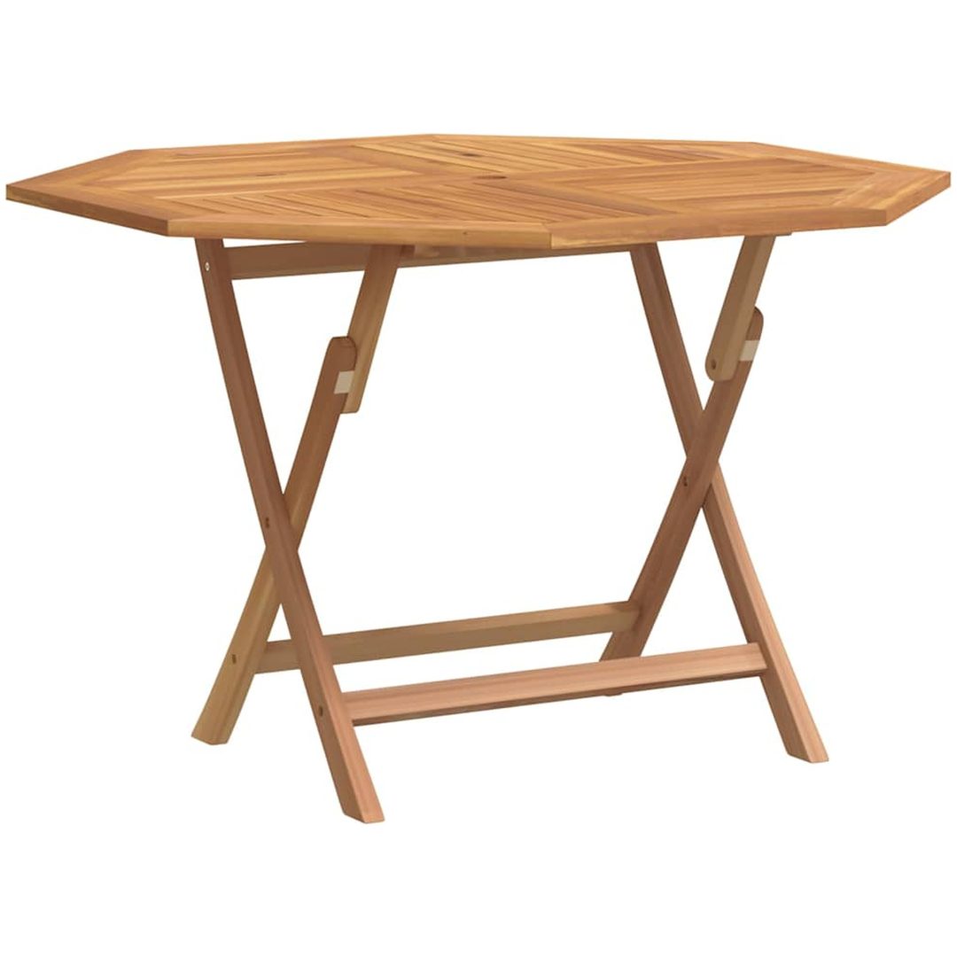 Hopfällbart trädgårdsbord 110x110x75 cm massiv teak vidaXL – bild 2