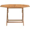 Hopfällbart trädgårdsbord 110x110x75 cm massiv teak vidaXL – miniatyr 3